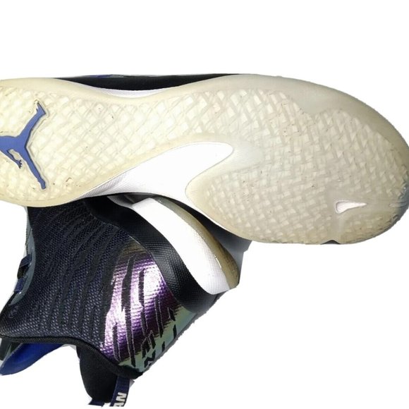 Nike Air Jordan Super Fly 5 Black/Concord-White Men's Size 8.5 - Picture 8 of 9